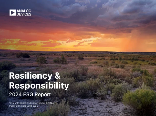 ESG 2024 report cover showing sunset.