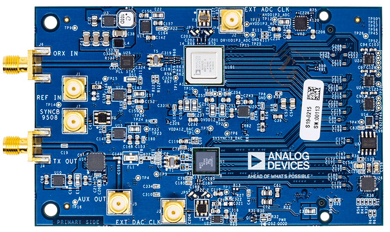 AD-FMCOMMS11-EBZ Evaluation Board - Top View
