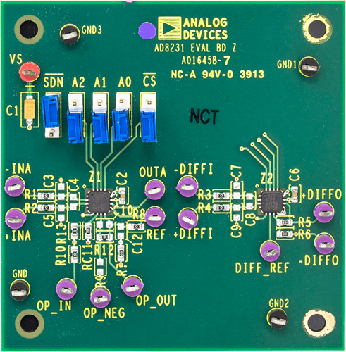 AD8231 evaluation board (top)