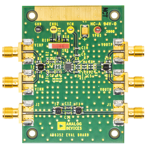 AD8352 Evaluation Board - Top View