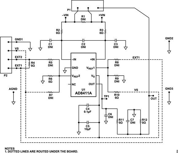AD8411ARM-EVALZ Schematic