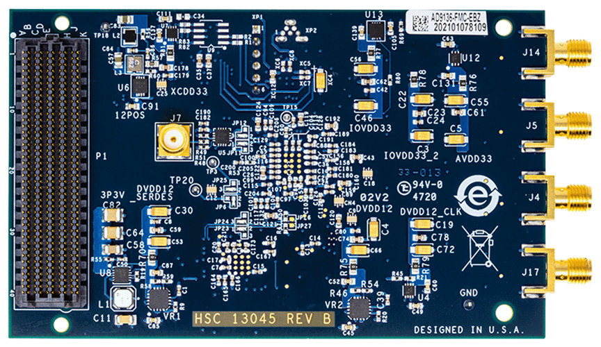 AD9136-FMC-EBZ Evaluation Board - Bottom View