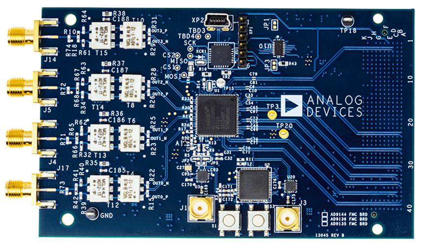 AD9136-FMC-EBZ Evaluation Board - Top View
