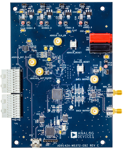 AD9142A-M5372-EBZ Evaluation Board - Top View