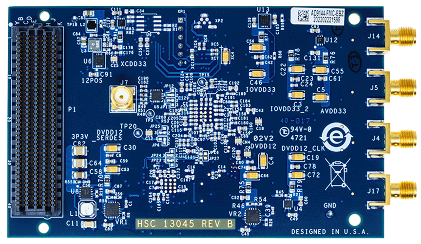 AD9144-FMC-EBZ Evaluation Board - Bottom View