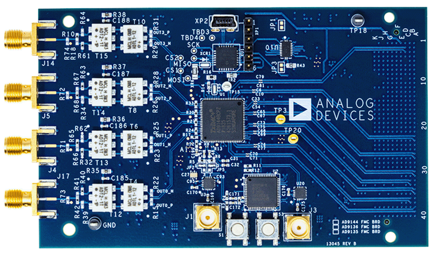 AD9144-FMC-EBZ Evaluation Board - Top View
