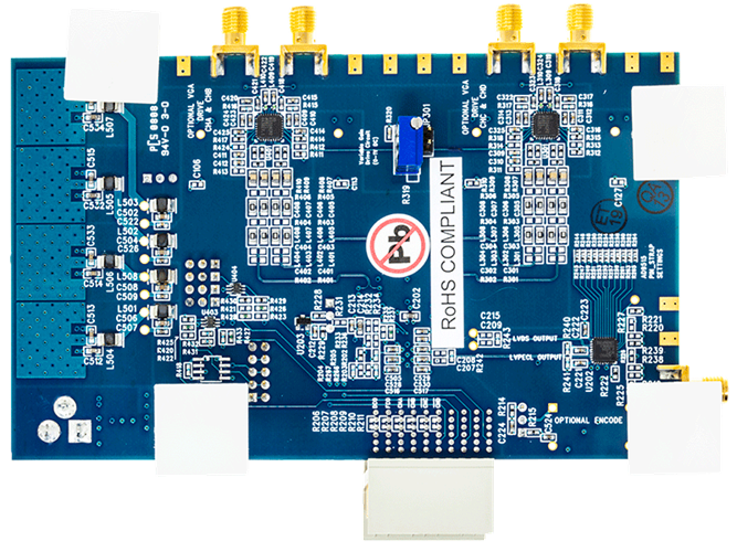 AD9228-65EBZ Evaluation Board - Bottom View