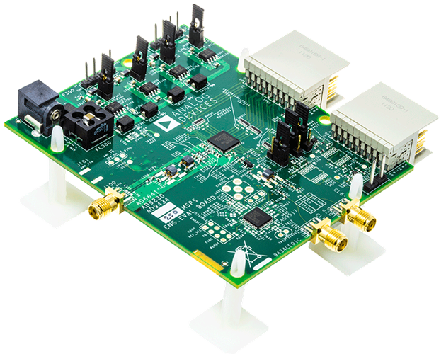 Dual 10-16 bit 20-125MSPS ADC Evaluation Board - Angle View
