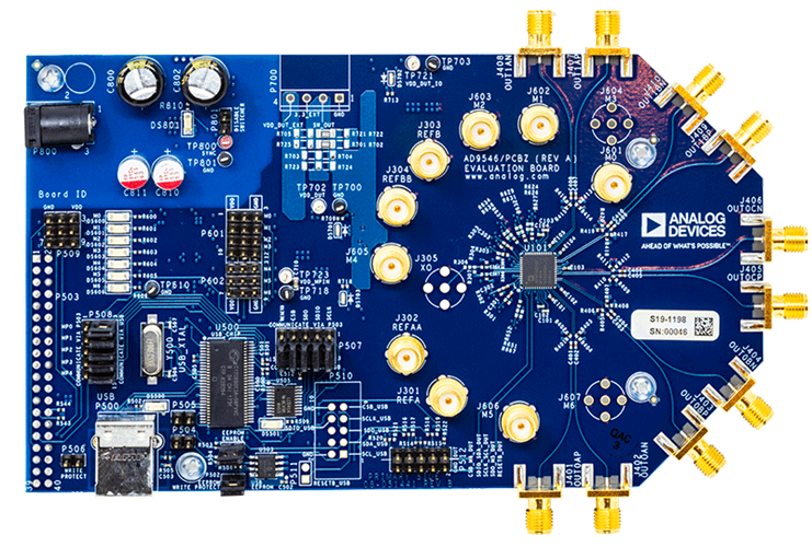 EVAL-AD9546 Evaluation Board - Top View