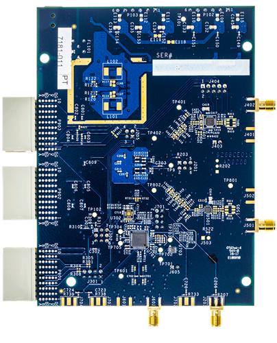Dual 10-16 bit 20-125MSPS ADC Evaluation Board - Bottom View
