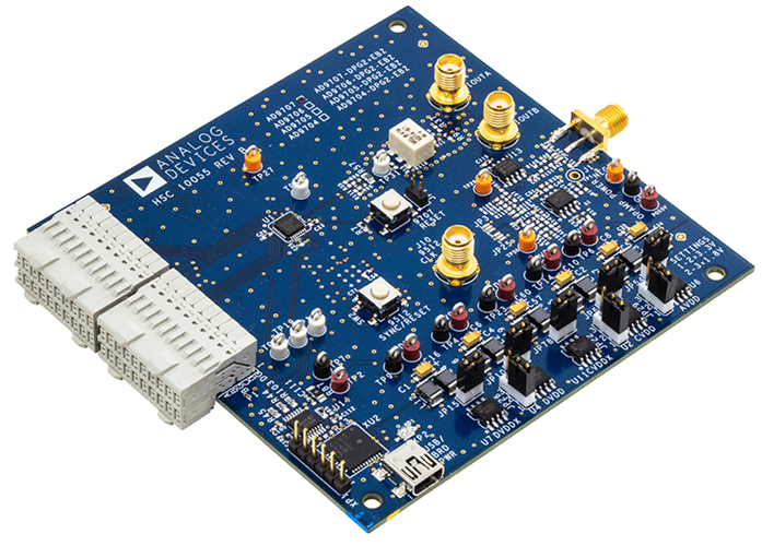 AD970x Evaluation Board - Angle View