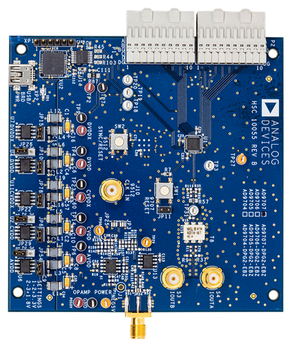 AD970x Evaluation Board - Top View