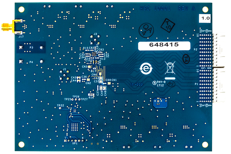 AD9739A-EBZ Evaluation Board - Bottom View