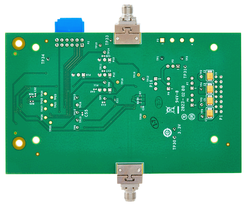 EVAL-ADL6332 Board Photo Bottom View