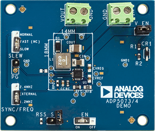 ADP5073 Evaluation Board - Top View
