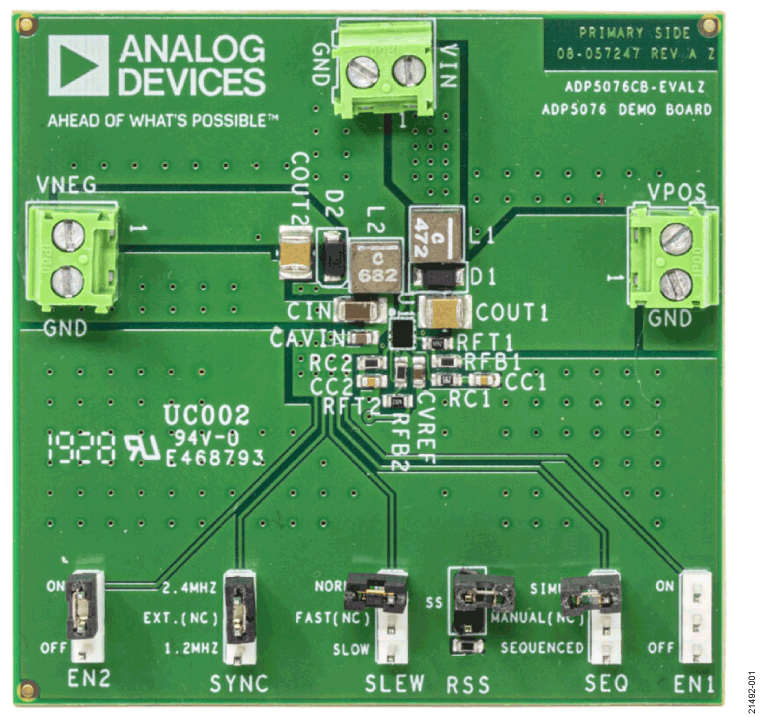 ADP5076CB Evaluation Board Image