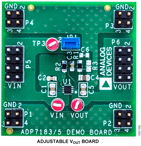 ADP7183-EVALZ-7185-EVALZ Adjustable VOUT Board