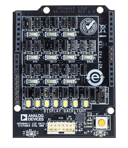 ADP8860SHIELD Evaluation Board - Top View