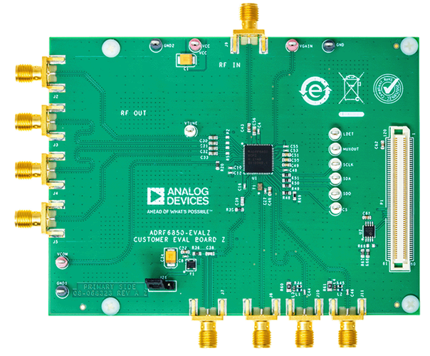 ADRF6850-EVALZ Evaluation Board - Top View