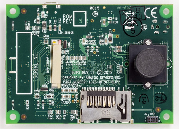 ADSP-BF707 Blackfin Low-Power Imaging Platform (BLIP) (Top View)