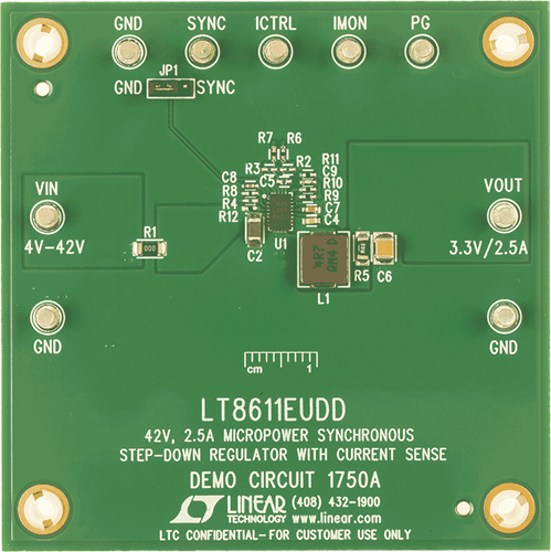 DC1750A-LT8611EUDD Demo Board