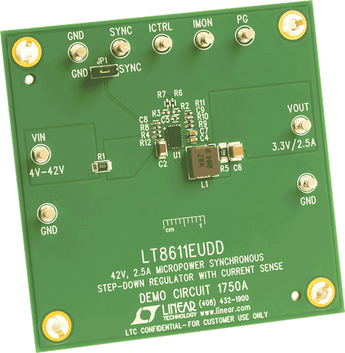 DC1750A-LT8611EUDD Demo Board
