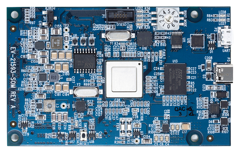 EV-21593-SOM Evaluation Board - Bottom View