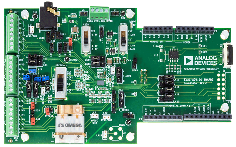 EVAL-AD4130-8 Evaluation Board - Top View
