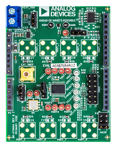 EVAL-AD5675RARDZ Board Photo Top View