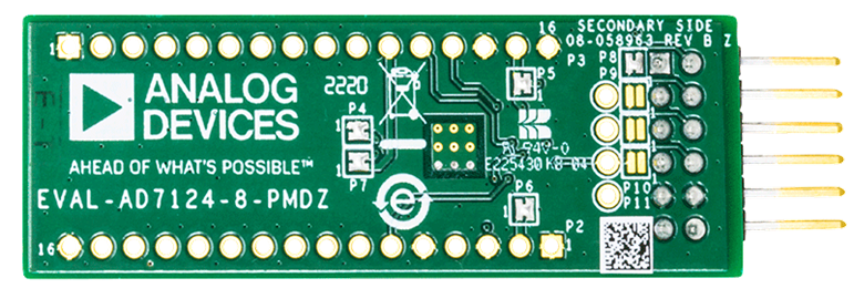 EVAL-AD7124-8-PMDZ Evaluation Board - Bottom View