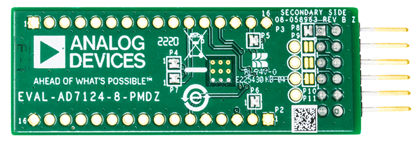 EVAL-AD7124-8-PMDZ Evaluation Board - Bottom View