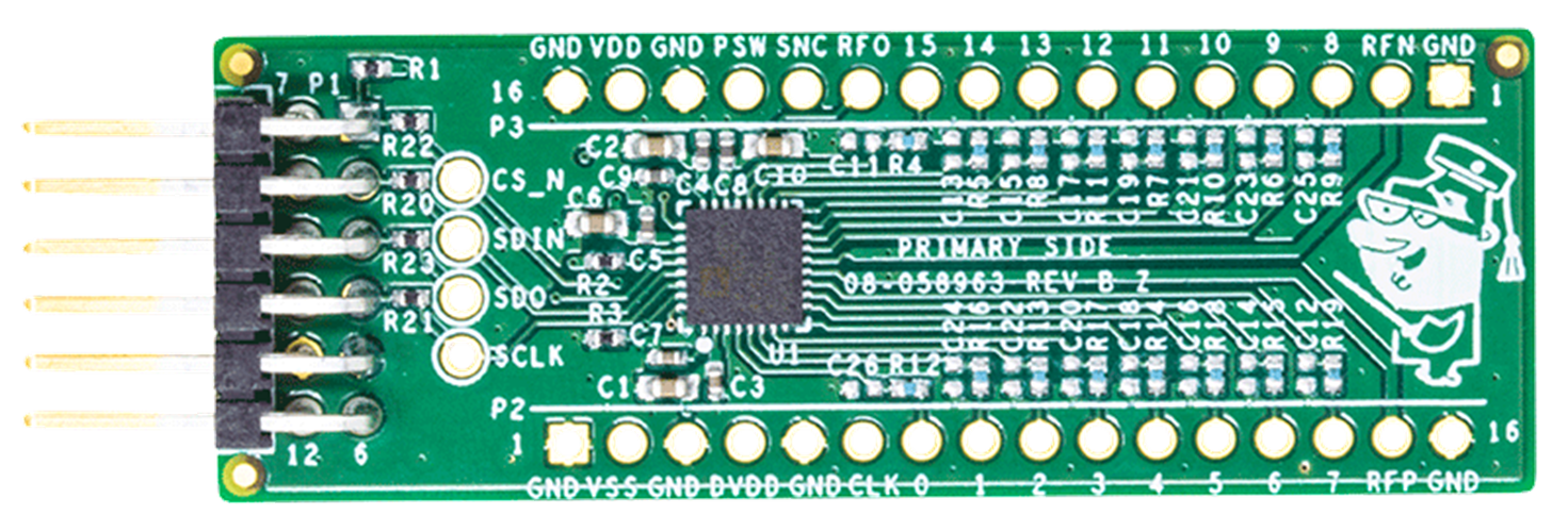 EVAL-AD7124-8-PMDZ Evaluation Board - Top View