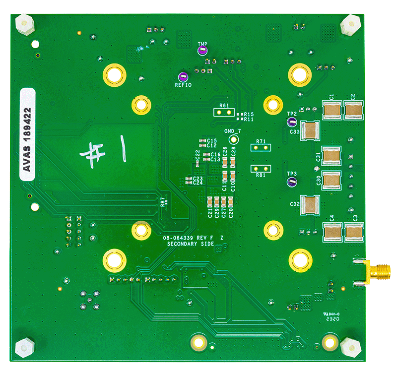 EVAL-AD8460SDZ Evaluation Board - Bottom View