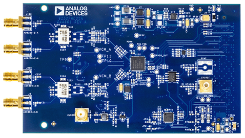 EVAL-AD9250 Evaluation Board - Top View