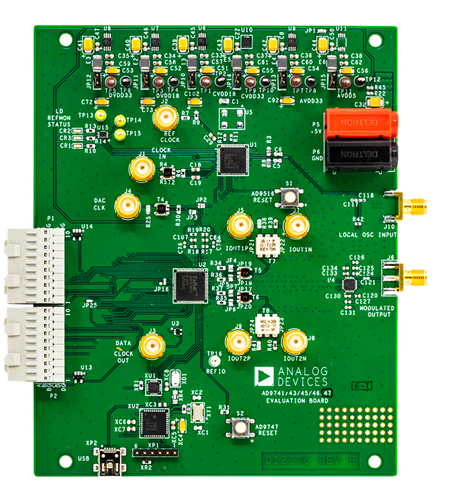 EVAL-AD9747 Evaluation Board - Top View
