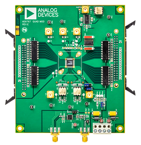 AD9767/65/63/09 Evaluation Board - Top View