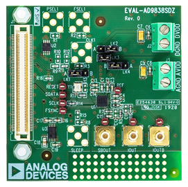 EVAL-AD9838SDZ Evaluation Board - Top View