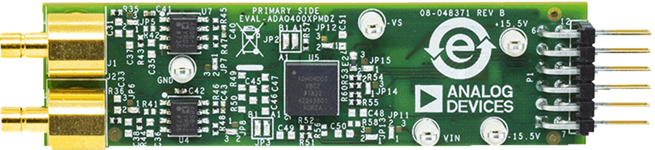 ADAQ400x Evaluation Board - Top View