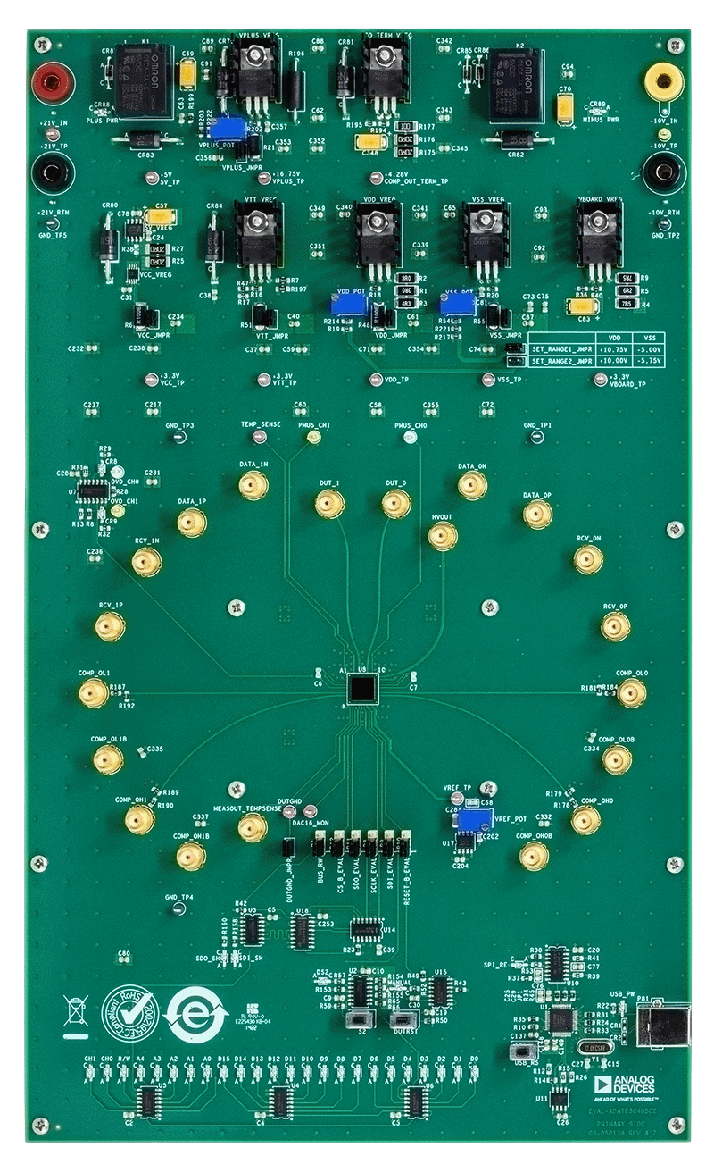 EVAL-ADATE304BBCZ Evaluation Board - Top View
