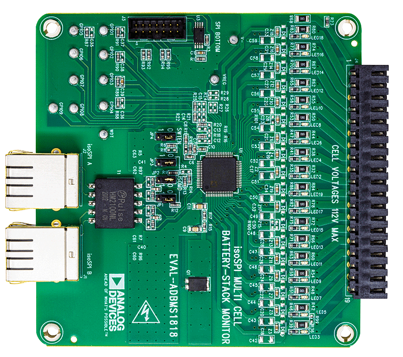 ADBMS1818 Evaluation Board - Top View
