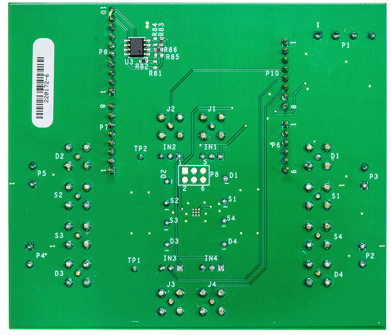 EVAL-ADG2412EBZ Evaluation Board - Bottom View