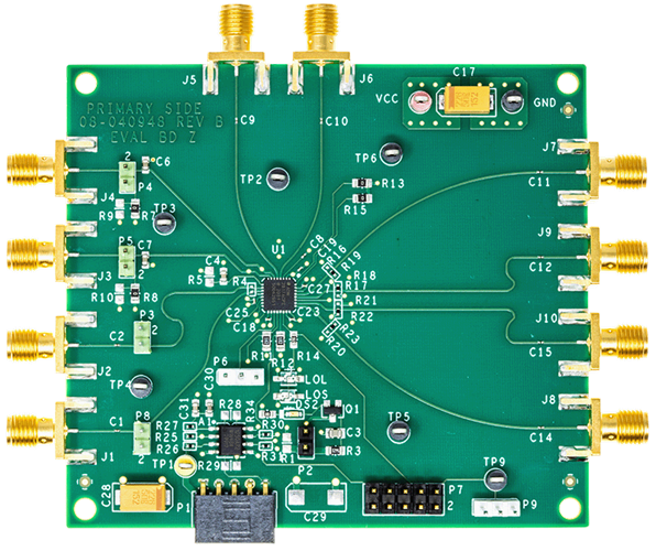 EVAL-ADN2817EBZ Evaluation Board - Top View