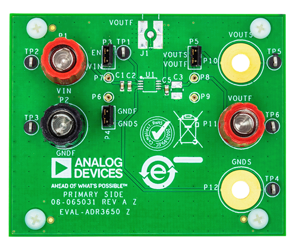 EVAL-ADR3650 Evaluation Board - Top View