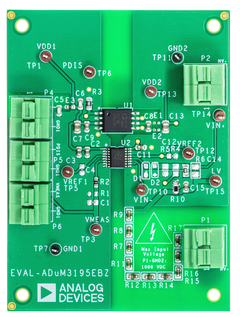 EVAL-ADUM3195 Evaluation Board - Top View