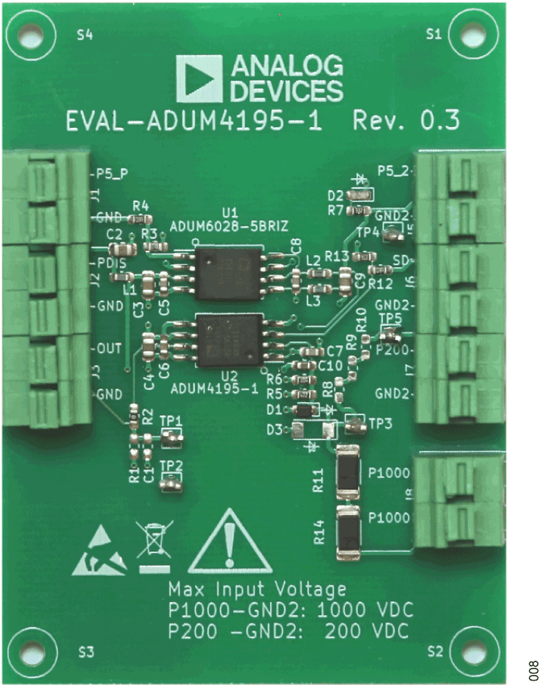 EVAL-ADUM4195-1 Evaluation Board - Top View