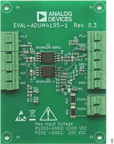 EVAL-ADUM4195-1 Evaluation Board - Top View