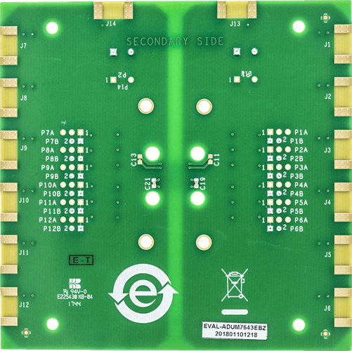 ADUM7643 Evaluation Board - Bottom View