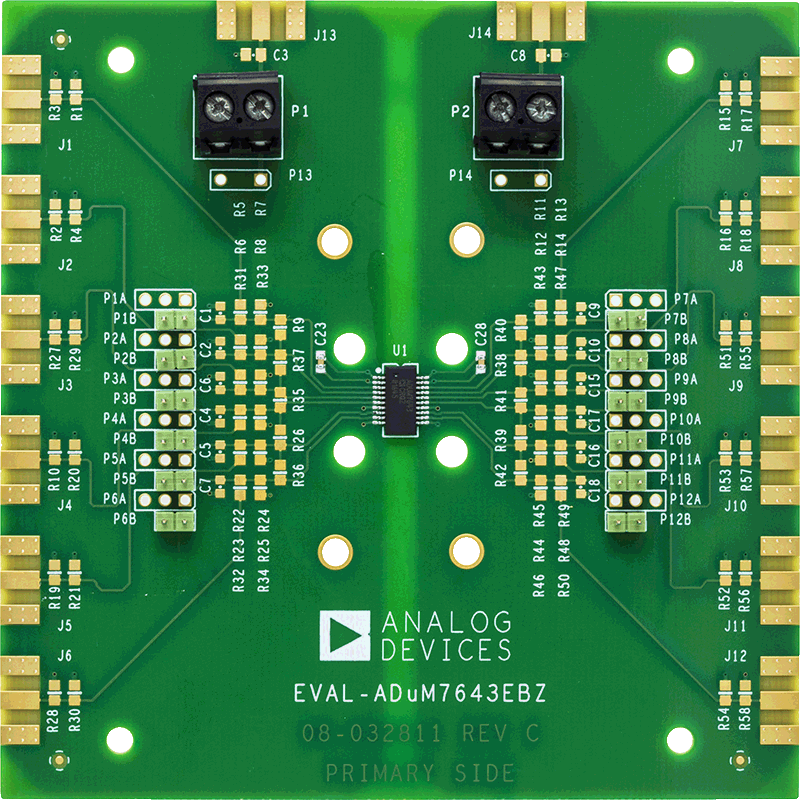 ADUM7643 Evaluation Board - Top View