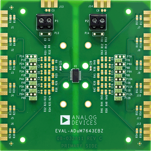 ADUM7643 Evaluation Board - Top View