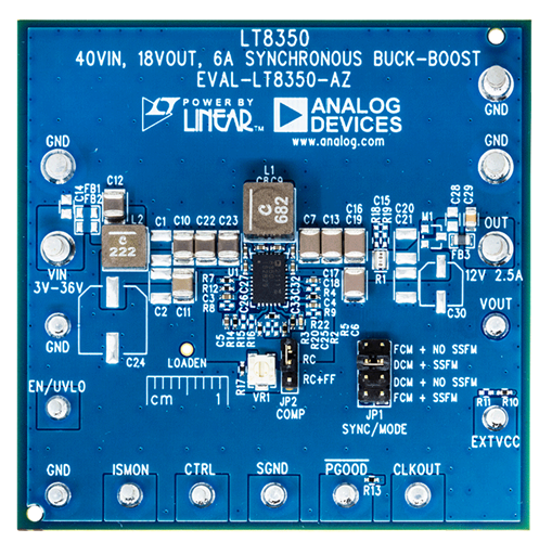 EVAL-LT8350-AZ Evaluation Board - Top View